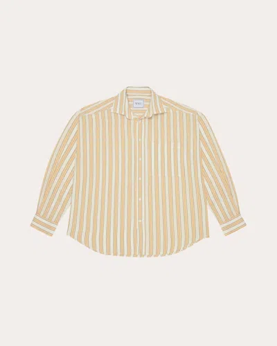 With Nothing Underneath Women's The Weekend Linen-blend Button-up Shirt In Yellow