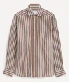 With Nothing Underneath Women's The Weekend Mocha Multi-stripe Shirt In Red