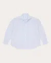 With Nothing Underneath Women's The Weekend Cotton-seersucker Shirt In Blue