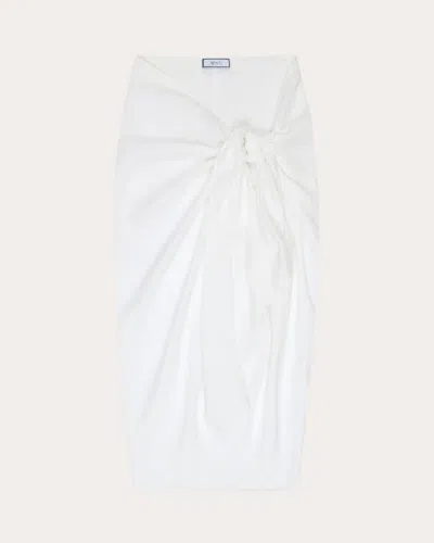 With Nothing Underneath Women's White Hemp Sarong