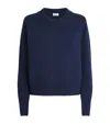 With Nothing Underneath Wool Devon Sweater In Blue