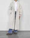 Withblack Arcadia Spring Coat In Silver Lining In White