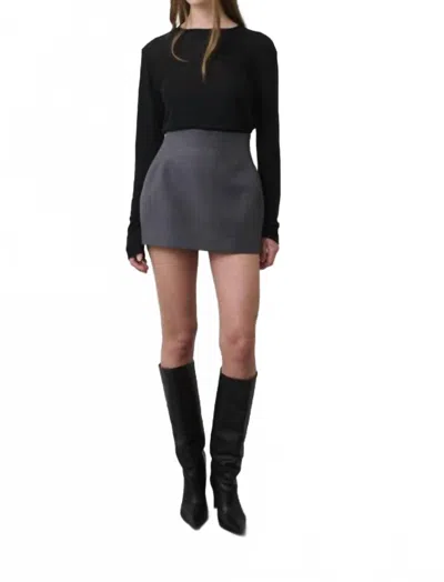 Withblack Cinched Mini Skirt In Dark Grey In Neutral