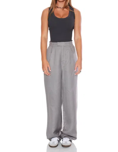 Withblack Lewis Ribbed Tank In Charcoal Grey In Gray