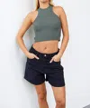Withblack Mariesol Halterneck Knit Tank In Phantom In Multi