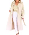 Withblack Noise Trench Coat In White In White