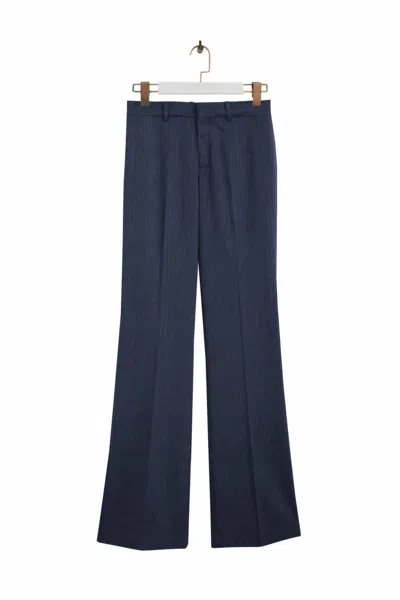Withblack Pinstripe Pant In Navy Pinstripe In Blue