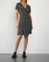 Withblack Winnie Wrap Dress In Black/beige