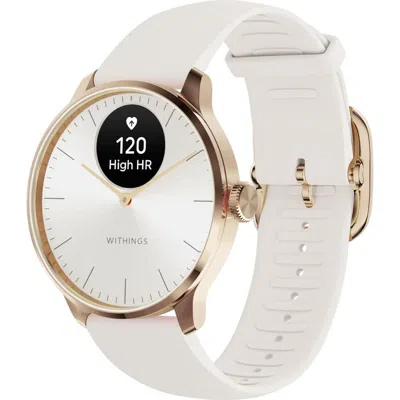 Withings Scanwatch Light In White & Rose Gold