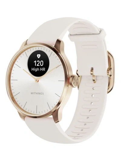 Withings Women's Scanwatch Daily Health Luxury Smartwatch In Sand Rose Gold