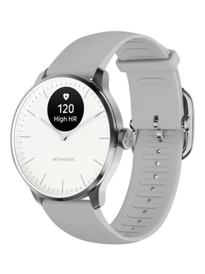 Withings Women's Scanwatch Daily Health Luxury Smartwatch In White Silver