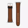 Withit Apple Compatible Unisex Adult Brown Leather Watch Band Wi/t-asl44-009-01-bx-01 In Brown