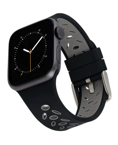 Withit Black And Grey Silicone Sport Band Designed For Apple Watch 42mm (series 10) & 38/40/41mm In Multi