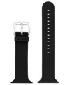 Withit Black Smooth Silicone Band Designed For Apple Watch 42mm (series 1-3 Only) & 44/45/46/49mm (ultra & In Black