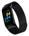 Withit Unisex Black Stainless Steel Mesh Band Compatible With Fitbit Charge 5 And 6 In Black