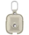 Withit Gray Leather Cover Designed For Apple Airpods In Brown