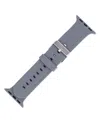 Withit Gray Smooth Silicone Band Designed For Apple Watch 42mm (series 1-3 Only) & 44/45/46/49mm (ultra & U In Gray