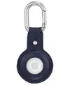 Withit Navy Leather Cover Designed For Apple Airtag In Blue