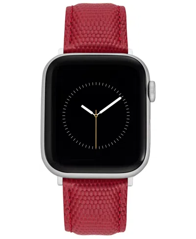 Withit Red Genuine Lizard Grain Leather Band Designed For Apple Watch 42mm (series 1-3 Only) & 44/45/46/49m
