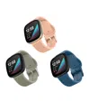 Withit Silicone Woven Band 3-pack Designed For The Fitbit Versa, Versa 2 And Versa Lite In Multi