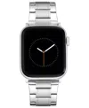 Withit Silver-tone Stainless Steel Y-link Bracelet Designed For Apple Watch 42mm (series 1-3 Only) & 44/45/ In Silver-tone