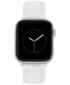 Withit White Genuine Lizard Grain Leather Band Designed For Apple Watch 42mm (series 1-3 Only) & 44/45/46/4 In White