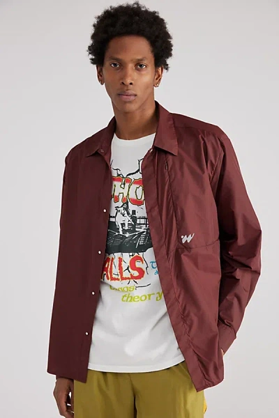 Without Walls Nylon Hike Overshirt Top In Rum Raisin, Men's At Urban Outfitters