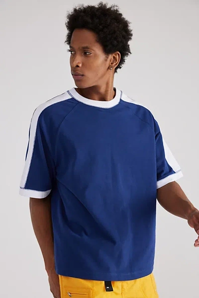 Without Walls Seamed Short Sleeve Tee In Ocean Cavern, Men's At Urban Outfitters