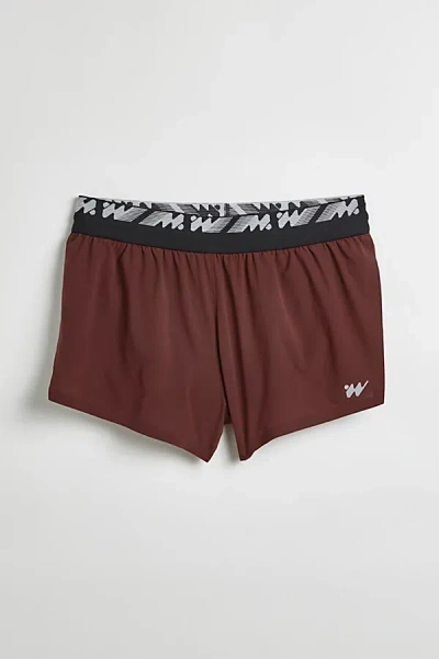 Without Walls Split Running Short In Rum Raisin, Men's At Urban Outfitters