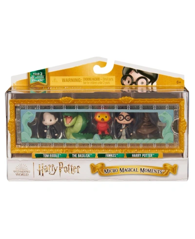Wizarding World Kids' Harry Potter, Micro Magical Moments Chamber Of Secrets Scene Gift Set With 5 Mini Figures Display Ca In Multi-color