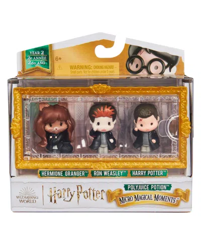 Wizarding World Kids' Harry Potter, Micro Magical Moments Year 2 Polyjuice Potion Figure Set With Harry, Hermione, Ron Dis In Multi-color