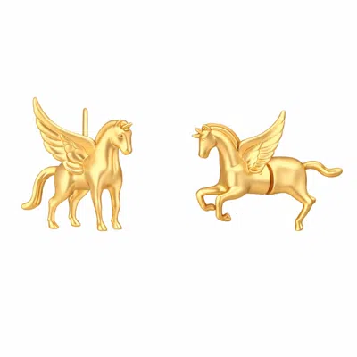 Wjy Studio London Women's Golden Auric Winged Unicorn Horse Detachable Earrings