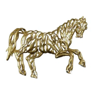 Wjy Studio London Women's Golden Equestrian Style Horse Brooch