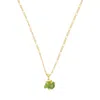 Wjy Studio London Women's Green Elemental Birth Natural Peridot Pendent Adjustable Necklace In Green