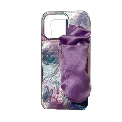 Jiaying Wang Wjy Studio London Pink / Purple Lavender Phone Case With Silky Hand Holder