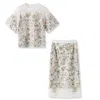 Jiaying Wang Wjy Studio London White Embroidered Floral Spring Summer Co Ord Set In White