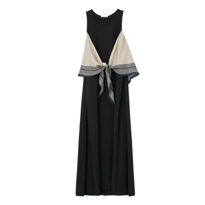 Jiaying Wang Wjy Studio London Women's Black / Pink / Purple One Piece Silk Dress In Black/pink/purple