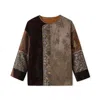 Jiaying Wang Wjy Studio London Women's Brown / Yellow / Orange Embroidered Cardigan Jacket Brown Floral Stylish Stitching Autumn Wi In Brown/yellow/orange