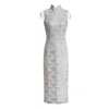 Jiaying Wang Wjy Studio London Women's Embellished Elegant Pearl Dress In White