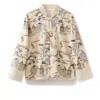Jiaying Wang Wjy Studio London Women's Neutrals / White Embroidered Oriental Style Painting Stitching Short Coat All Seasons In White
