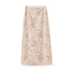 Jiaying Wang Wjy Studio London Women's Pink / Purple Pastel Floral Embroidered Detail Skirt