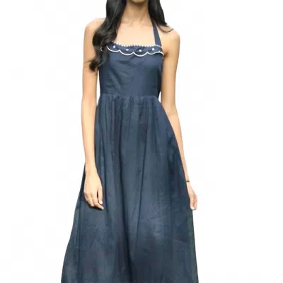 Wknd Wyfr Positano Halter Dress In Black