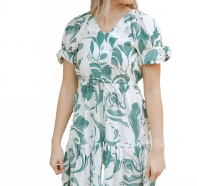 Wknd Wyfr St. Barth's Midi Dress In Faded Army Green