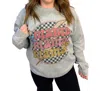 Wknder Retro Mama Lightning Daisy Sweater In Grey In Grey