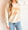 Wknder Spice Girl Sweatshirt In Sand In Multi