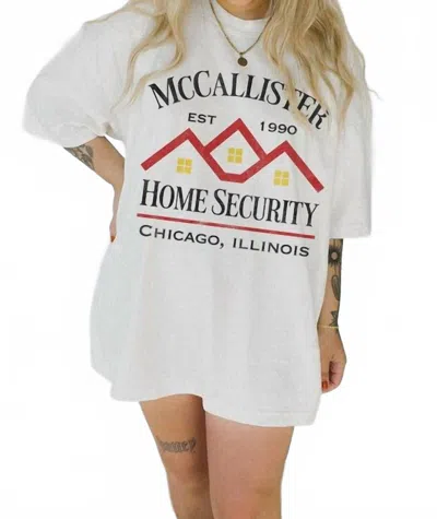 Wknder Women's Mccallister Home Security Oversized Graphic Top In White