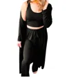 Wlm Three Piece Lounge Set In Black In Black