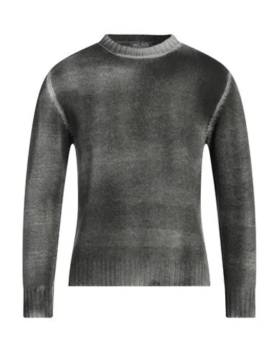 Wlns By Wellness Man Sweater Military Green Size 42 Wool, Cashmere, Silk