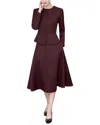Wlzd 2pc Blazer & Skirt Set In Burgundy