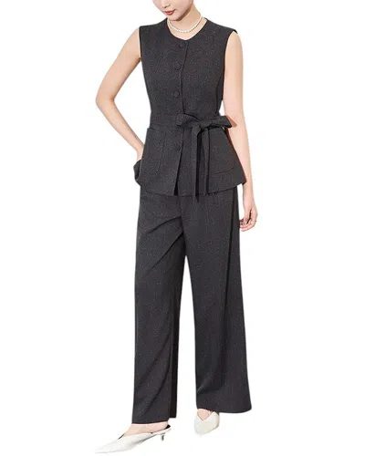 Wlzd 2pc Linen-blend Top & Pant Set